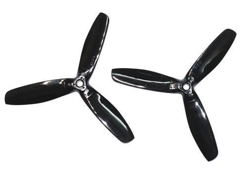 Kingkong 5050 3-Blade Black Propellers CW CCW 1 Pair for FPV Racer [1067891-b]